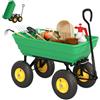 Outsunny Carrello da Giardino 75L in Acciaio e PP con Vasca Ribaltabile
