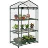 Outsunny Mini Serra Copertura in Plastica e 3 Ripiani 69x49x125cm Trasparente