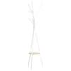 HOMCOM Appendiabiti da Terra Moderno Attaccapanni da Ingresso Bianco 45x45x180cm