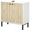 kleankin Mobile Bagno Sotto Lavabo con Ripiano Interno e 2 Ante in Truciolato