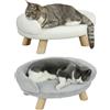 PawHut Lettino per Cani e Gatti Sfoderabile in Peluche 47x40x20cm