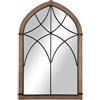 HOMCOM Specchio a Muro ad Arco 60x93 cm Marrone e Nero