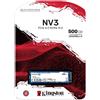 Kingston Hard Disk Ssd Kingston Ssd Nv3 SNV3S/500 M.2-500Gb -Slot M.2 2280 NVME