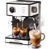 AIGOSTAR KEN MACCHINA DA CAFFÈ ESPRESSO E CAPPUCCINO 1400 WATT 20 BAR 1.7L