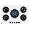 ELECTROLUX EGG75372W PIANO COTTURA GAS VETRO 5 FUOCHI 75CM BIANCO