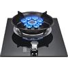 CHALKE Fornello A Gas 1 Bruciatore, Bruciatore Wok A 9 cavità da 5,2 KW con Protezione Antifiamma, Fornello da Campeggio Indipendente in Vetro Temperato, Facile da Pulire (Size : LPG)