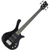 Rocktile TB-4 MBK Traveler E-Bass Nero Opaco, Numero corde: 4, Scala: 25 | Corpo: Ontano, Manico: Acero, Tastiera: Technical Ebony, 5 (64, 8 cm), Larghezza capotasto: 39 mm, 24 tasti, 1x Tone, 9 kg