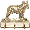 Bulldog francese - portachiavi con cane, supporto in ottone per accessori per ca