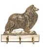 Pastore scozzese, Collie - portachiavi con cane, supporto in ottone per accessor