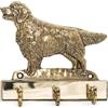 Portachiavi Golden Retriever con cane, supporto in ottone per accessori per cani