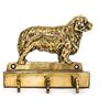 Clumber Spaniel - portachiavi con cane, supporto in ottone per accessori per can