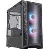 Case masterbox mb320l argb - mini tower, pannello laterale in vetro temperato, pannello frontale darkmirror