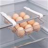Seivunol Portauova da Frigo Estraibile, Organizer Frigorifero per Ripiani del Frigo | Organizzatore Estraibile per Frigo | Sospeso per Risparmiare Spazio | Scanalature Profonde Indipendenti | Design Trasparente