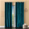 fashion home Pagano Pannello Tenda Arredo in Velluto con Anelli 140x280 cm Linea Oro per Interni (Ottanio)