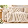 Lingerie Shop Plaid Coperta Di Pile Misura 155x200 cm Vari Colori e Fasntasie Plaid Pile Coperta Morbidissima e Calda Letto Una Piazza e Mezzo (panna)