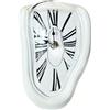 TIMEACT Orologio Fonduta Dali - Regalo - Ispirato all'arte - Orologio da parete attorcigliato da appendere - Surrealista - per negozio, ufficio, casa (bianco)
