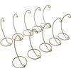 Paryou Espositore in Ferro a Forma di L per Palline di Natale, Colore Oro, 23 cm, 10 Pezzi