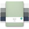 Puredown Set di 2 Lenzuolo Coprimaterasso in Microfibra Spazzolata, 140 * 200 * 30cm, Oeko-Tex, Verde