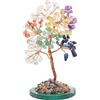 Halukakah Cristallo Albero RICCO Feng Shui Chakra Quarzo Autentico Pietre Preziose Albero della vita Incartato a Mano Rami di Filo di Rame Agata Base Singing Bowl Benedetta 15cm Alto
