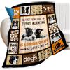 Zltegako Coperta con stampa di cane Border Collie, coperta per divano, divano, decorazione, regali, leggera, morbida, accogliente, in pile felpato, per amante, uomo, donna, adolescenti, adulti, 152,4 x 203,2