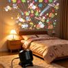 Generic HD Luci Notturne Olografiche Dinamiche 5D Rotanti Proiettore LED Smart | Proiettore 360° Mini Galaxy: lampada con proiezione dinamica rotante, ideale per decorazioni di camera e soffitto nelle feste