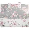 Russo Tessuti Coordinato Copriforno Roses Coprifornello Roselline 4 Fuochi Arredo Casa Cucina -Grigio-Copriforno