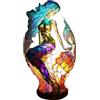 LYEAA Lampada da tavolo in vetro colorato serie animali luce notturna sirena tartaruga marina retrò luce da tavolo leone delfino lupo resina colorata animale luce notturna gufo cavallo gallo elefante