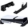 Tolesum Supporto Orizzontale per PS5, Slim e Pro Console Disc Digital, Base Stand | Base orizzontale compatibile con PS5 tutte le edizioni. Migliora flusso d'aria, fissaggio a vite, antiscivo,nero