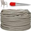XJJAUGKLY 65 m di plastica intrecciata, in polyrattan, per riparazione di sedie da giardino, rivestimento di ricambio per sedie da giardino, mobili da giardino e cestini (beige)