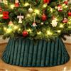 Lanpn Tappeto sotto Albero di Natale Copribase 60cm, Lusso Albero di Natale Copertura Base Piede Gonna per la Decorazioni per Interni per Feste Invernali in casa (Verde)