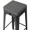 FlyGulls Cuscini per sgabello da bar spessi 6,5 cm, con laccetti, antiscivolo, 30 x 30 cm, quadrati, con fodera lavabile, 1 confezione da 1 cuscino per sedie piccole per interni, per bar, bistrot