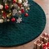 Lanpn Tappeto sotto Albero di Natale Copribase Albero 60cm, Piccolo Copertura Base Tappetino Copri Base Piede Gonna per la Decorazioni per Interni per Feste Invernali in casa (Verde)