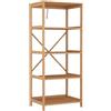 Vicco Scaffale Novaro, Bambù, 48.3 x 114 cm | con 5 scomparti, adatto per riporre libri, documenti e oggetti decorativi