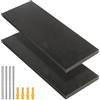 SOUJAP Mensole galleggianti in legno nero, 40 x 15 x 1,5 cm, confezione da 2 pezzi con viti per decorazione ed esposizione