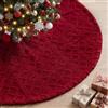 Lanpn Tappeto sotto Albero di Natale Copribase Albero 150cm, Extra Grande Copertura Base Tappetino Copri Base Piede Gonna per la Decorazioni per Interni per Feste Invernali in casa (Rosso)
