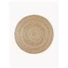 Westwing Collection Tappeto rotondo in iuta fatto a mano Sharmila - Beige