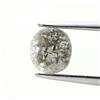 Surat*Diamond*City Scaglia Naturale Rustico Diamante 0.30tcw Grigio Luccicante Ovale Perline per