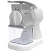 R.G.V. - Grattugia Elettrica Robusta Junior con Rullo in Acciaio Inox Potenza 150 W Contenitore Estraibile con Coperchio Salvafreschezza Colore Bianco