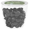 Tecnokit Tera Pietre Nere per vasi e acquari, ciottoli Decorativi Colorati in plastica, sassolini da Giardino Neri, Dimensioni 3-4 cm (Small Pot Pack, Nero)