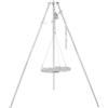 BBQ-Toro Griglia girevole a tre gambe con diametro di 50 cm, in ferro zincato, regolabile in altezza da 119 a 184 cm, treppiede per braciere, barbecue girevole senza braciere, barbecue da giardino