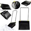 KADAX Spazzaneve grande pala da neve con manico ergonomico in metallo, lama in plastica con rivestimento in alluminio, canovaccio (nero/74 cm di larghezza)