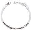 ALMENDRA Bracciale snake da uomo donna in acciaio maglia piatto a serpente personalizzato con incisione personalizzabile nome frase braccialetto regalo anniversario
