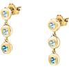 MORELLATO Orecchini Donna in Argento 925 Riciclato Oro con Pietre Blu, Collezione TESORI ETERNI - SAXN18