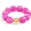 WOWORAMA Braccialetti con perline grosse per le donne colorate grandi perline quadrate braccialetto boho resina acrilica braccialetti elasticizzati dichiarazione braccialetto grosso gioielli estivi