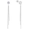 AMOR - Orecchini da Donna in Argento 925 - con Zircone - Orecchino Pendente - AMR-E0150