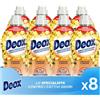 Deox Ammorbidente Lavatrice, Vaniglia e Argan, 264 Lavaggi, 660 ml x 8 | Formula concentrata con tecnologia Fresh Protection: morbidezza, profumo a lunga durata e protezione dai cattivi odori