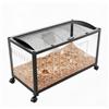 Garvee Gabbia Large per criceti e piccoli roditori - metallo con pannelli trasparenti PS, ruote, top apribile e porta frontale ventilata, montaggio facile - Nero - 96x47x50 cm - Large Puzzle's Cube