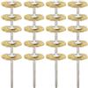 LingGan 20 spazzole a forma di T in ottone, rimozione della ruggine, pulizia e lucidatura, diametro 22 mm, gambo da 3 mm, rimozione di sbavature e strati di ossido, manico superfici ruvide, rotante