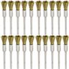 LingGan 20 spazzole in filo di ottone, rimozione della ruggine, pulizia e lucidatura, diametro 6 mm, gambo da 3 mm, rimozione di venature, polvere e strato di ossido, manico superfici ruvide, accessori per