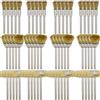 LingGan Set di 60 spazzole per fili di ottone, rimozione della ruggine in metallo, lucidatura, pulizia del gambo da 3 mm, rimozione di sbavature, polvere e strato di ossido, manico superfici ruvide, accessori